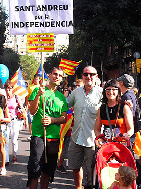 gent de StAP a la Marxa per la Independència a BCN