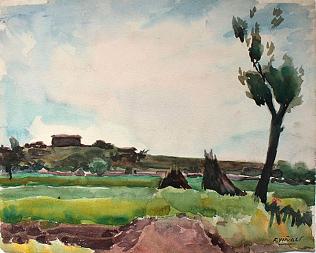 'Camps de La Guineueta, la carretera nova 1945'