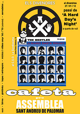 passi pel&middot;l&iacute;cula "A Hard Day's Night"