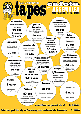 els divendres CAFETA ...amb tapes bon&iacute;ssimes