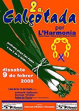 cartell anunciant la Calçotada Popular pel dissabte 09/02/08
