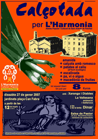 cartell anunciant la Calçotada Popular pel dissabte 27/01/07